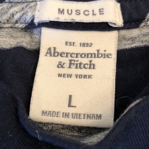 ABERCROMBIE & FITCH Long Sleeve Stripe Muscle Fit Polo - Picture 3 of 8